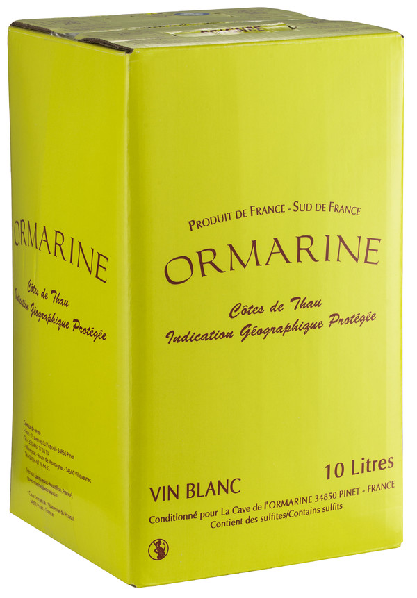 BIB Ormarine 10L - White - IGP Côtes de Thau